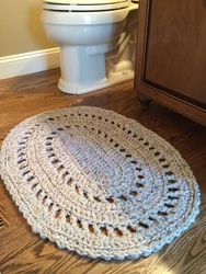 Knitted bath mats photo