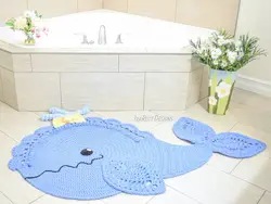 Knitted bath mats photo