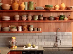 Jugs in the kitchen interior photo
