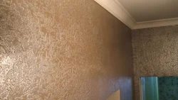 Decorative plaster of walls in an apartment with your own hands photo