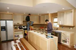 Photo of installed kitchen at home