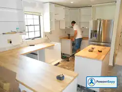 Photo of installed kitchen at home
