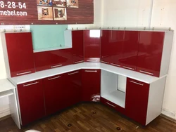 Garnet colored kitchen photo