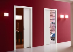 Sliding doors in the hallway interior photo