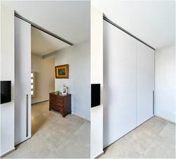 Раздвижные двери в интерьере прихожей фото