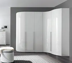 White gloss wardrobe for bedroom photo