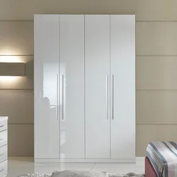 White gloss wardrobe for bedroom photo