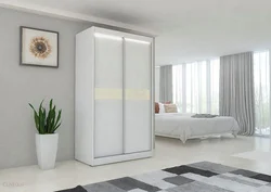 White gloss wardrobe for bedroom photo