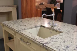 Agglomerate kitchen countertop photo