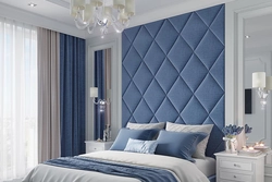 Bedroom interiors in cool colors