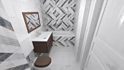 Дизайн ванной с плиткой елочка