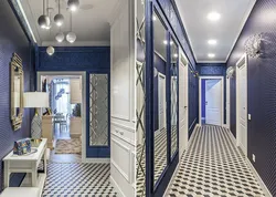White and blue hallway photo