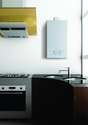 Floor-Standing Boiler And Water Heater In The Kitchen Photo