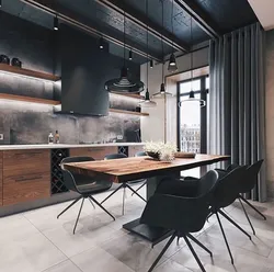 Kitchen design 10 m2 loft