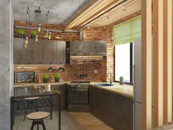 Kitchen design 10 m2 loft