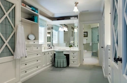 Interior bath dressing room