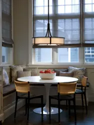 Kitchen design with dining area by the window