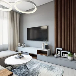 Living room design 2023 in an apartment in Khrushchev