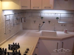 Kitchen design with white hob