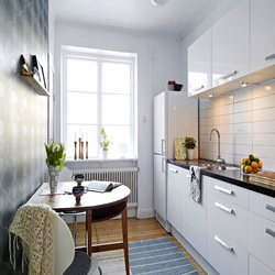 Small kitchen design for one wall photo