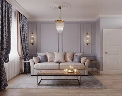 Living Room Design With Gray Carpet