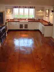 Kitchen interior wooden floor