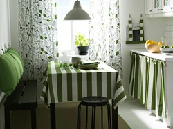 Kitchen Interior Wallpaper Curtains
