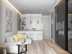 Design Of A Small Two-Room Apartment With A Small Kitchen