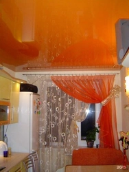 Kitchens with orange ceiling photo