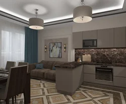 Kitchen Living Room 5 By 4 Meters Design