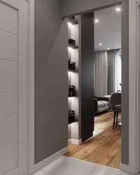 Hallway design with kitchen without door