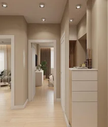 Hallway design with kitchen without door