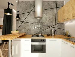 Kitchen design on the wall only hood