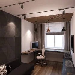 Bedroom office design 18 sq m