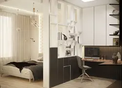 Дизайн спальни кабинета 18 кв м