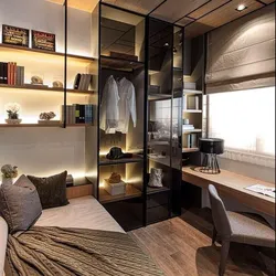 Bedroom office design 18 sq m