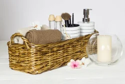 Baskets in the bathroom photo