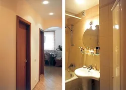 Дизайн коридора между ванной и туалетом