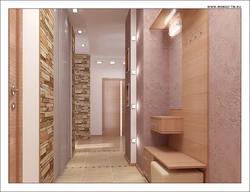 Hamam və tualet arasında koridorun dizaynı