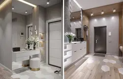 Дызайн калідора паміж ваннай і туалетам
