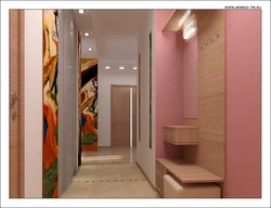 Design of the corridor between the bathroom and toilet