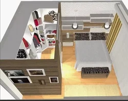 Bedroom design with balcony and dressing room