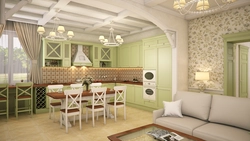 Wallpaper for the kitchen hall in the interior