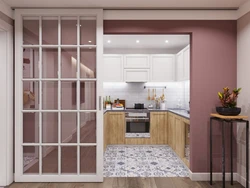 Studio Design With A Partition For The Kitchen