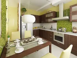 Кухня бэжава зялёнага колеру фота