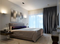 Curtains For The Bedroom In A Modern Design With One Curtain Photo