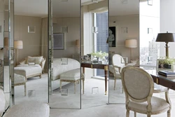 Photo of mirrored doors in the apartment