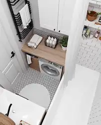 Small kitchen design with bathroom