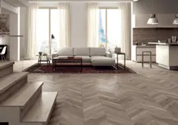 Living room design wood flooring