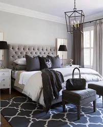 Brown Gray And White In The Bedroom Interior